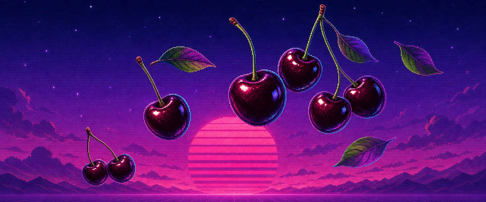 TASTE — pixel cherries at dusk